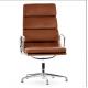 Sophisticated Soft Pad Office Chair / Brown Leather Desk Chair Customized Design