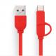 Portable TPE Metal Alloy Data Two In One USB Magnetic Charging Cable Universal Standard