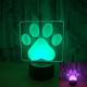 Hot new custom logo sign footprints 3D illusion night lights acrylic visual gradient colorful 3D lights