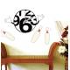 500*500mm Square Personalized Vinyl Wall Sticker Clock for Party Decoration 25A025