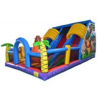 Jungle Theme Commercial Inflatable Water Slides Custom Size Acceptable