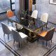 Durable Stainless Steel Marble Dining Table For Lasting Luxury