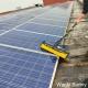 3.5 Meters Water-Powered Solar Panel Cleaning System with Rolling Brush and Backpack Lithium Battery