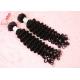 Black Human Virgin Hair Bundles Sew In Weft High Density Full End Curly Hair Extensions