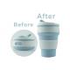 Eco Friendly Collapsible Silicone Drinking Cups Heat Resistant For Coffee / Tea