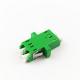 Green Eared Duplex A LC APC Optic Fiber Adapter Function for Optical Fiber Connection