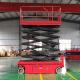 320KG 10 Meter Scissor Lift Red Self Propelled Man Lift For Warehouse