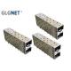 Integrated SFP Cage Connector 2x1 Inner Outer Light Pipe Press Fit Mounting