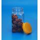 Plastic Material Candy Storage Jars Square Shape 48MM Caliber 310Ml