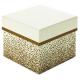 Square Champagne Bubbles Ivory Gift Box Debossing Rigid Cardboard Boxes