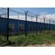 Powder Coated Razor Barbed Wire Fencing 50*200mm Mesh Rectangle Post