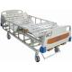 3 Crank Patient Manual Hospital Bed Steel Frame Four Central Controlled Silent Wheels