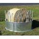 Galvanized Feeder With Tombstone Railings For Cattle 12 Feed Openings