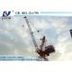 D5523 Luffing Jib Tower Crane 55m Boom Length 12T Load Split Mast Section to Save Containers