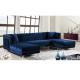 Durable Breathable Velvet Modular Sofa , Anti Scratch Sofa Bed With Chaise
