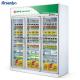 SUS304/201 Commercial Supermarket Refrigerator 1600L Double Temperature