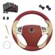 Beige Artificial Leather Custom Steering Wheel Cover for Ssangyong Korando 2011-2014