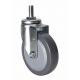 4 70kg Threaded Swivel PU Caster for Caster Application in Grey Color