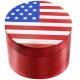 American Flag Pattern 3 Chambers 2''X1.5'' Spice Grinder
