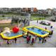 Yellow Inflatable Swimming Pool In Polygonal / Rectangle Shape For Outdoor Use