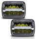 H / Low Beam Led Car Headlamps With Parking Light , Square Led Headlights For Trucks