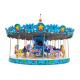 Customized Theme Park Rides Amusement Trailer 32 Seats Double Deck Carousel