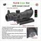Hunting Gun Accessories Red And Green Dot Sight With Mount 5 Position Tri Picatinny