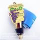 Functional Metal Wine Bottle Stopper Medal With Colour filled and V neck ribbon