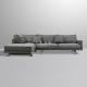 Modern Living Room Furniture Metal Legs Leather Sofa  AW-1815