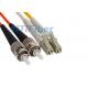 FC / PC to LC / PC OM3 multimode fiber patch cord , Duplex duplex patch cord