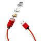 Type c iPhone lighting micro usb Magnet adsorption braid USB cable
