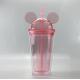 Double Wall Acrylic Cups BPA Free 16oz Plastic Dome Mouse Ears Lid
