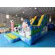 Kids PVC Inflatable Bouncer Combo With Slide Soccer Theme Castle Playground