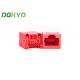 DGKYD52T1188IWH1DB1019 Red Unshielded RJ45 Single Port G/FU 8 Pin Rj45 Connector Port 180 °