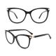Full Rim Acetate Optical Frames Glasses OEM Eco Friendly With Flexible Spring Hinge