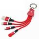 Sync 3 In 1 Keychain Cable For Samsung 2.4 A USB Cable IOS Android