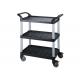 Multi - functiona l3 - Layer Plastic Dining Cart with Side Waste - Collecting Bins