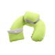 Comfortable Inflatable Travel Neck Pillow PVC Flocking Material With Pouch