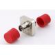 Customized Fiber Optic Adapter One Piece Copper / Zinc Alloy With Red Cap