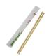 Full Paper Wrapped Round Bamboo Disposable Chopsticks 19.5cm 4.5mm Custom