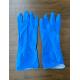 Blue M60g Natural Latex Kitchen Rubber Gloves Nonslip