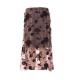 Embroidered Mesh Floral Print Long Skirt Pink Color Elastic In Waistband