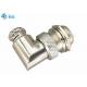 Male And Female GX16 2 Pin Aviation Connector Plug 90 Dehree Zinc Alloy Material Welding