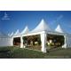 Weather and Fire Resistant Array Pagoda Fabric White Luxury Outdoor Canopy High