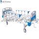 Moving 2 Cranks ABS Bedhead Foldable Hospital Manual Nursing Bed