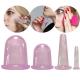 Anti-Cellulite Facial Cupping Set 4 Medical Grade Silicone Cups for Women's Beauty