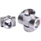Forged 304 Stainless Steel 4 Way Cross Pipe Fitting Connector WZ 3/8 BSP Female Thread
