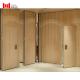 95mm Soundproof Yellow Wood Movable Partition Wall For Banquet Hall