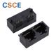 5324 Series Black Color 2 Port RJ45 , Ethernet RJ45 8p8c Connector Without Transformer