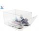 Transparent Color Acrylic Shoe Box Customized Shape Different Sizes With Drop Front